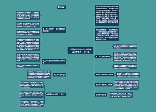 2022年司法考试主观题考试科学备考计划分享