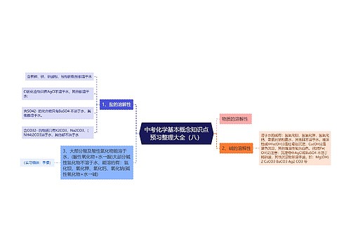 中考化学基本概念知识点预习整理大全（八）