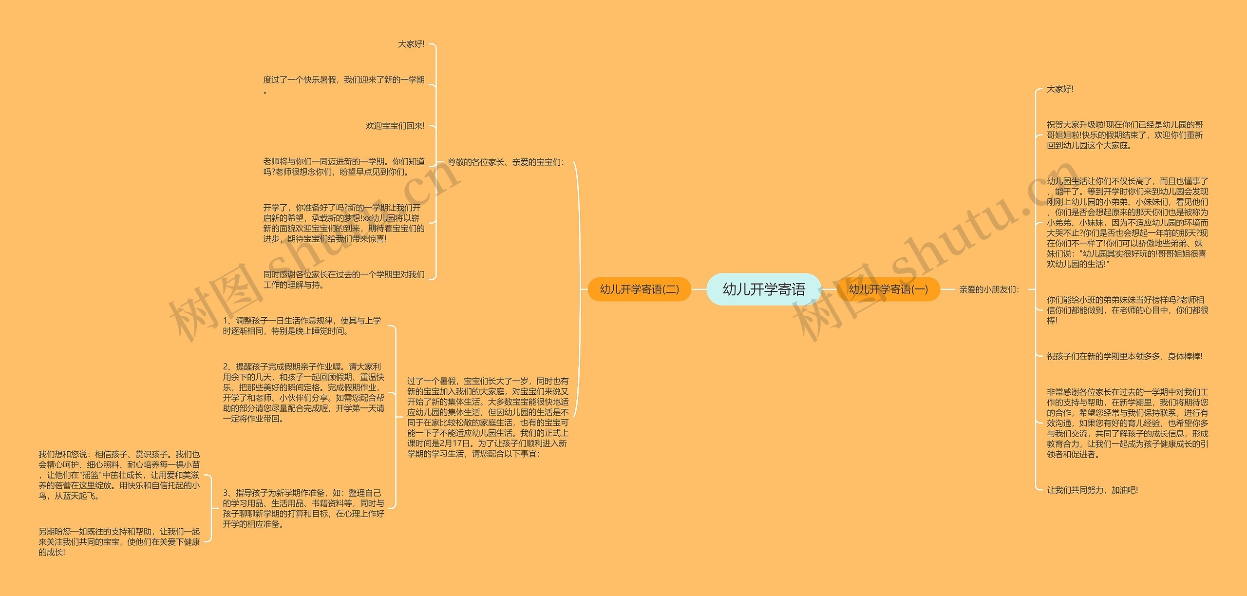 幼儿开学寄语