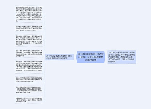 2018年司法考试经济法复习资料：企业所得税的特别纳税调整