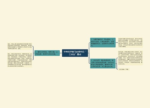 中考化学复习必须牢记“三关注”重点