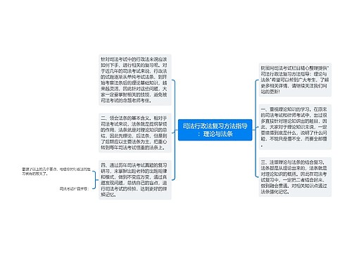 司法行政法复习方法指导：理论与法条