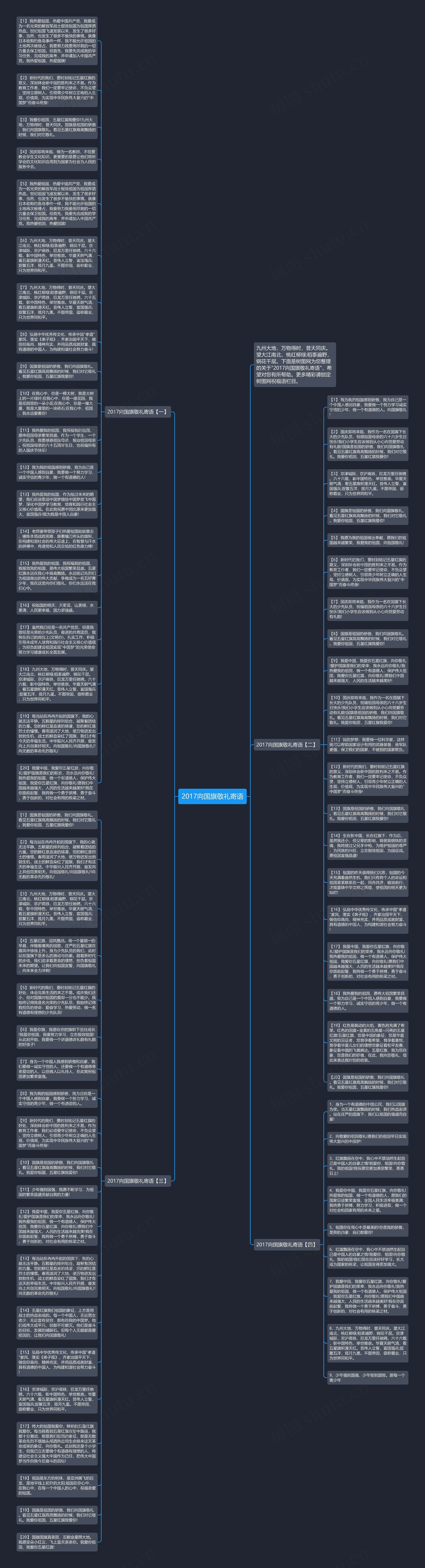 2017向国旗敬礼寄语思维导图