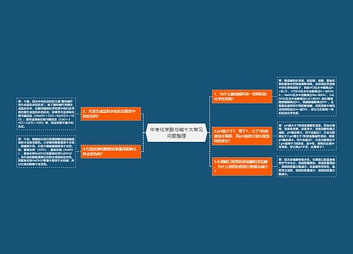 中考化学酸与碱十大常见问题整理