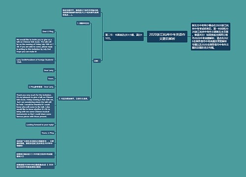 2020浙江杭州中考英语作文题目解析