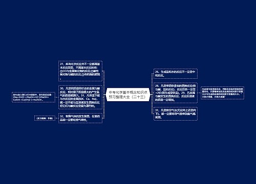 中考化学基本概念知识点预习整理大全（二十三）