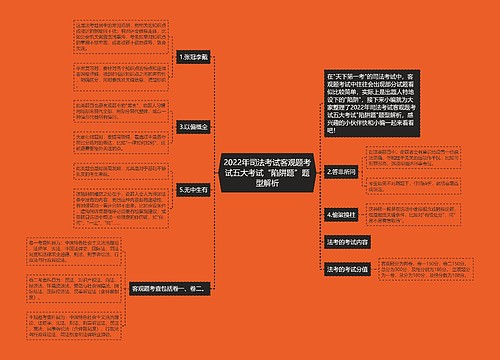 2022年司法考试客观题考试五大考试“陷阱题”题型解析