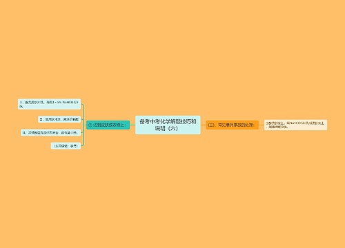 备考中考化学解题技巧和说明（六）