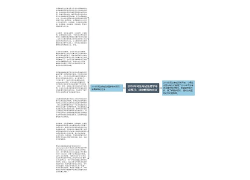 2018年司法考试法理学考点预习：法律解释的方法