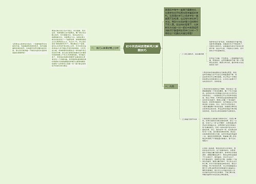 初中英语阅读理解两大解题技巧