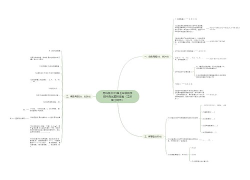 苏科版2019届七年级数学期中测试题附答案（江苏省江阴市）