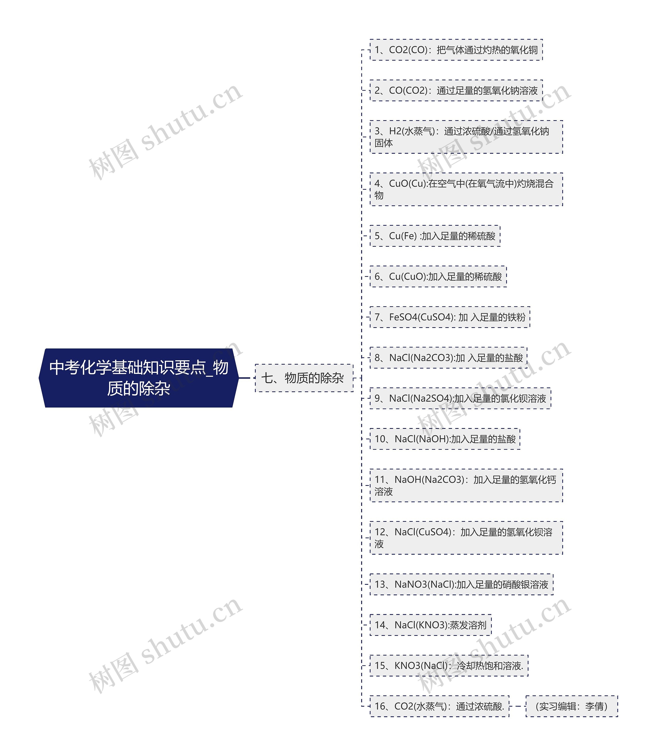 中考化学基础知识要点_物质的除杂