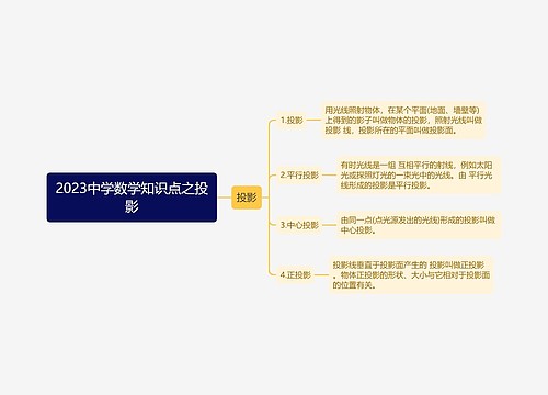 2023中学数学知识点之投影 2023中学数学知识点之投影