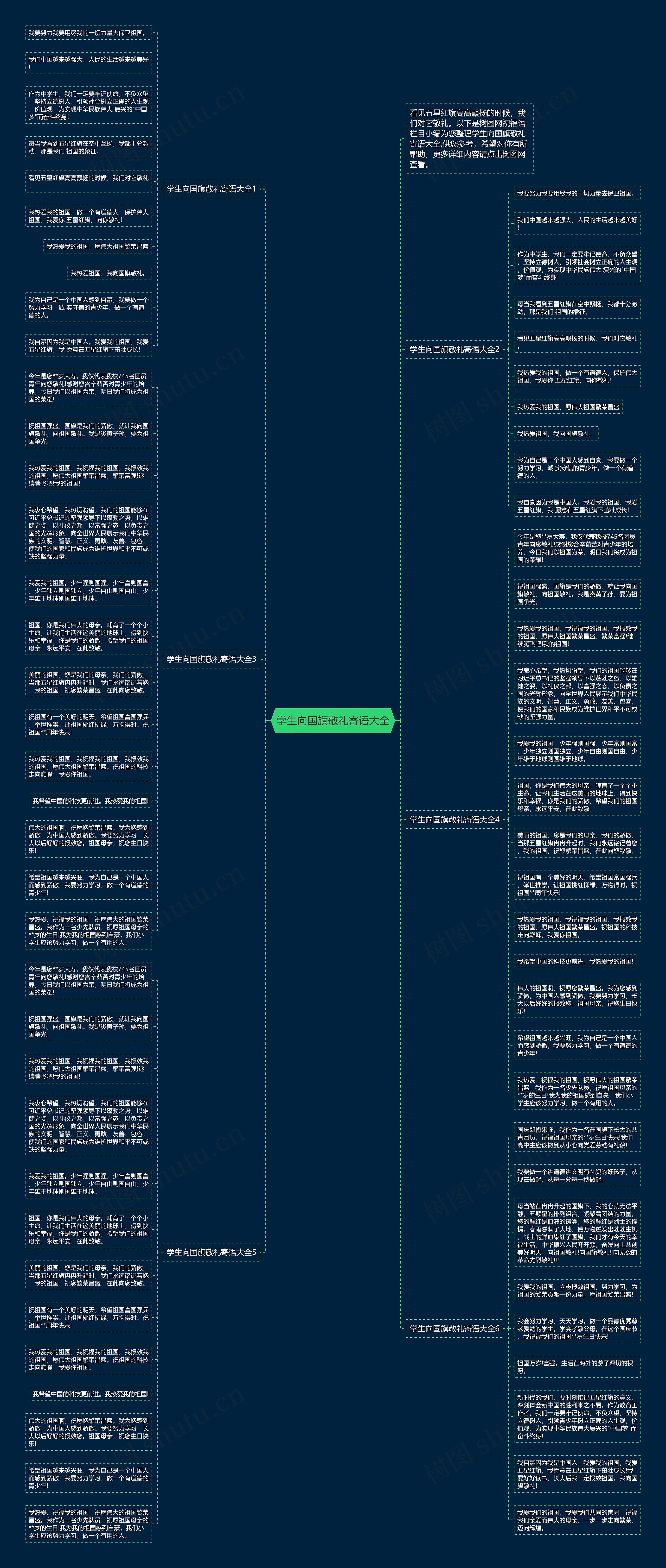 学生向国旗敬礼寄语大全思维导图