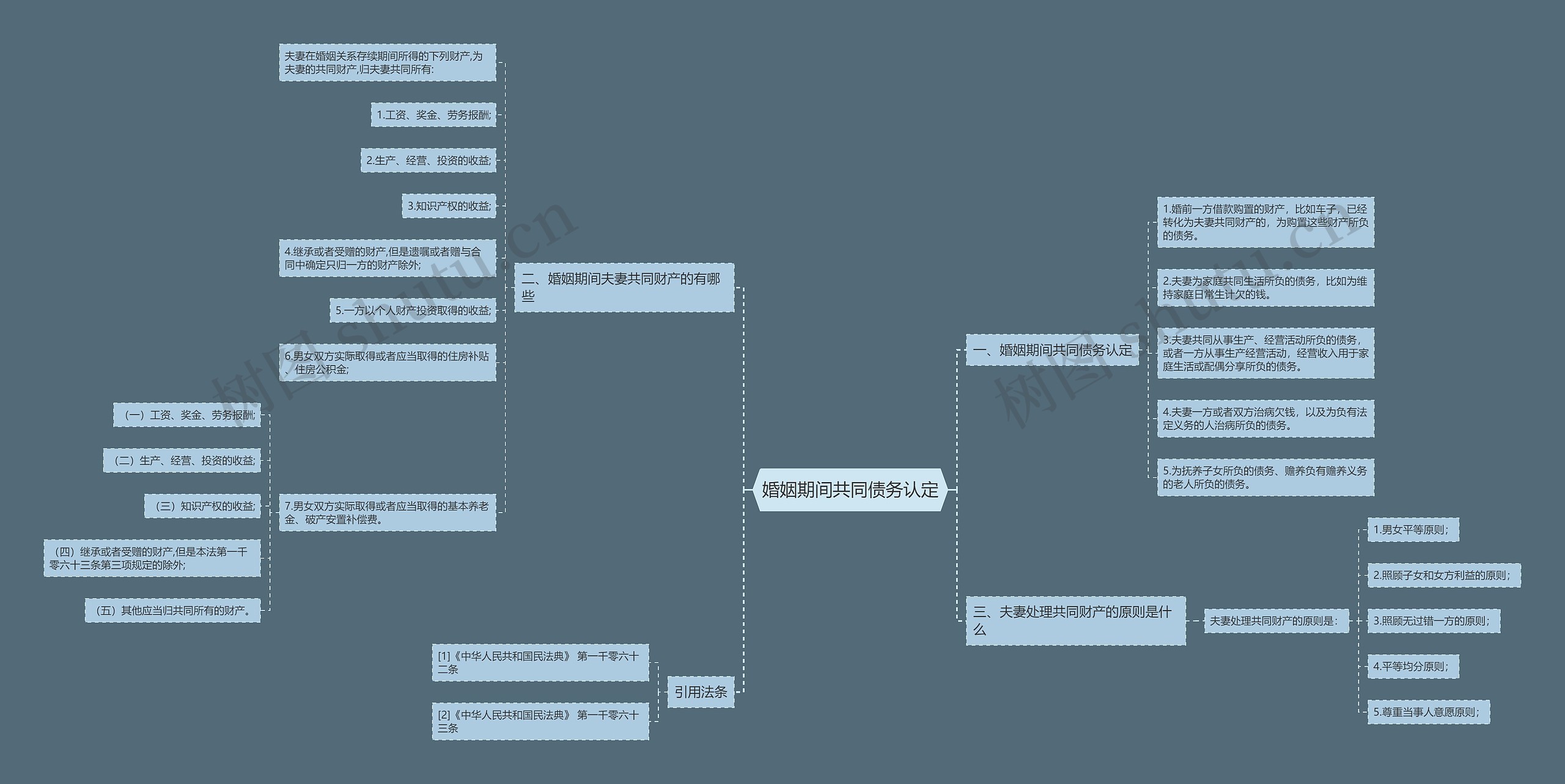婚姻期间共同债务认定思维导图