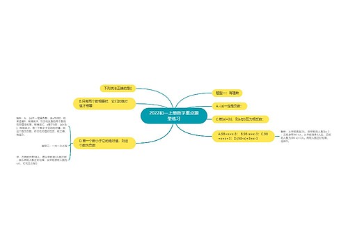 2022初一上册数学重点题型练习