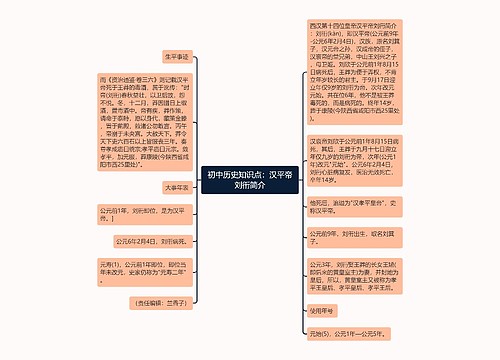 初中历史知识点：汉平帝刘衎简介