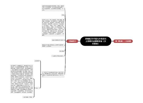 部编版2019届七年级语文上册期中试题附答案（文言源泉）