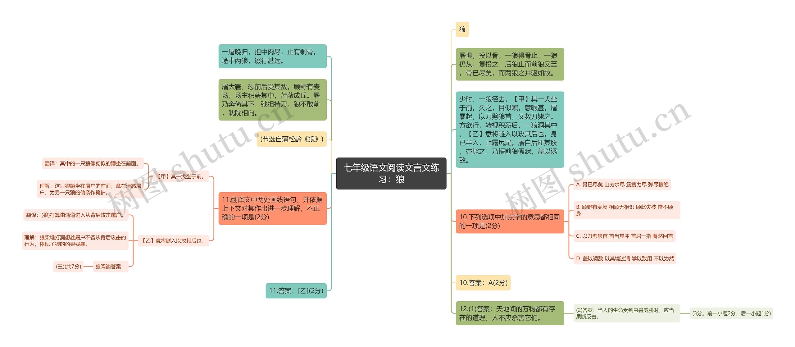 七年级语文阅读文言文练习：狼