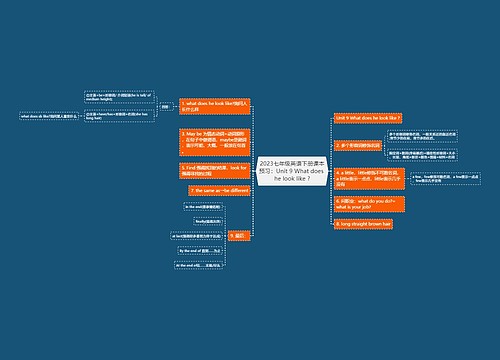 2023七年级英语下册课本预习：Unit 9 What does he look like ?