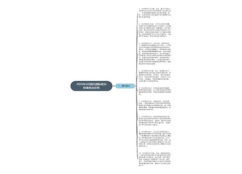 2020年6月国内国际政治时事热点总结