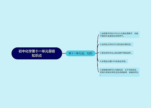 初中化学第十一单元易错知识点