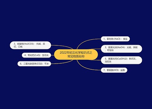 2022年初三化学知识点之常见物质俗称