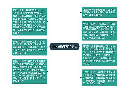 小学生新年贺卡寄语