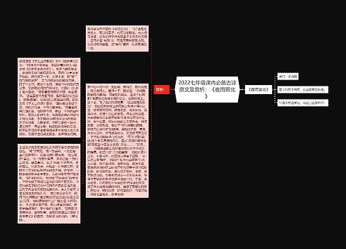 2022七年级课内必备古诗原文及赏析：《夜雨寄北》