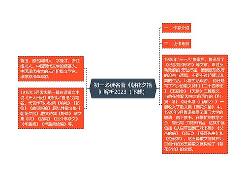 初一必读名著《朝花夕拾》解析2023（下载）