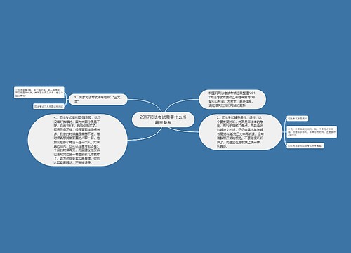 2017司法考试需要什么书籍来备考