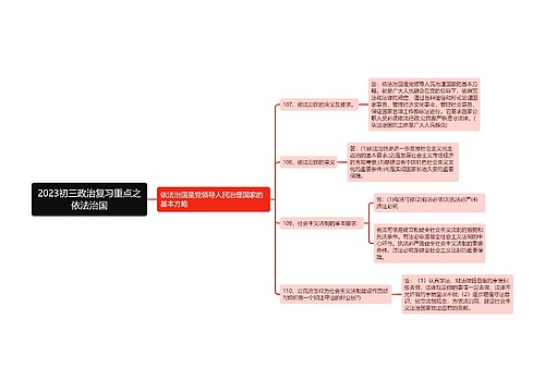 2023初三政治复习重点之依法治国