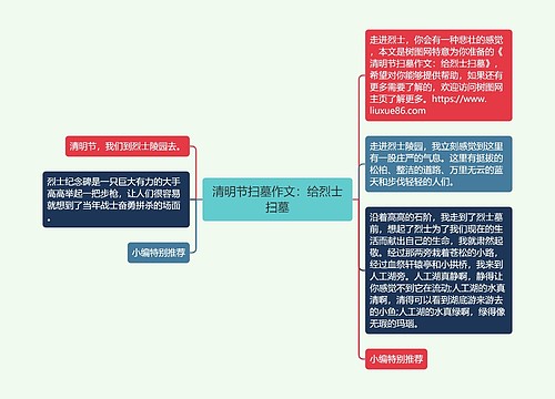 清明节扫墓作文：给烈士扫墓