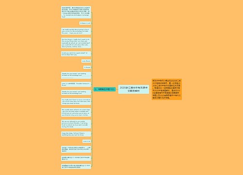 2020浙江湖州中考英语作文题目解析