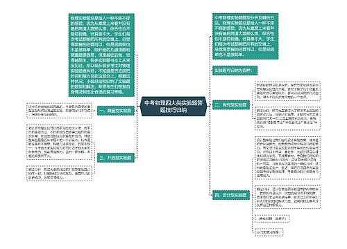 中考物理四大类实验题答题技巧归纳