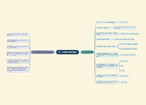初一年级数学期中测试 初一年级数学期中测试