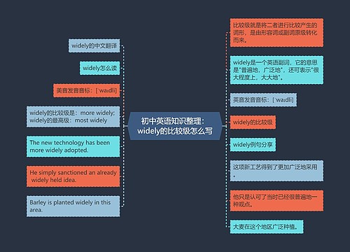 初中英语知识整理：widely的比较级怎么写