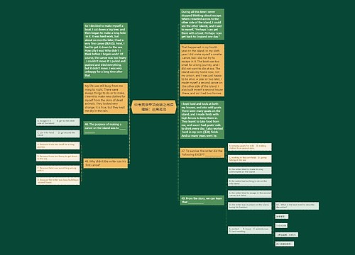 中考英语专项突破之阅读理解：逃离孤岛