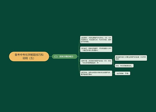 备考中考化学解题技巧和说明（五）