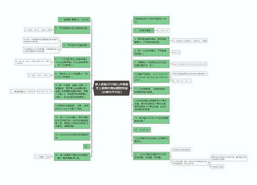 新人教版2019届七年级数学上册期中测试题附答案（白银市平川区）思维导图