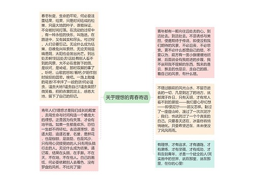 关于理想的青春寄语