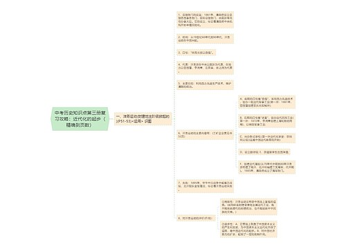 中考历史知识点第三册复习攻略：近代化的起步（精确到页数）