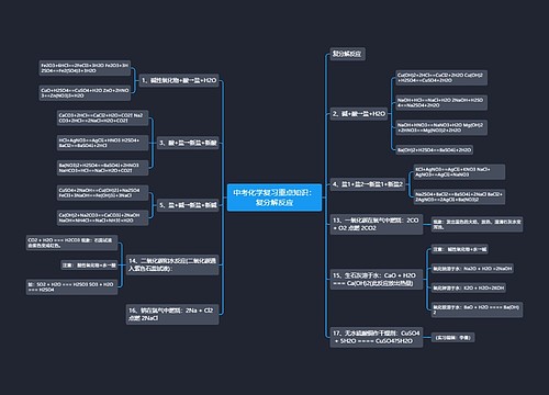 中考化学复习重点知识：复分解反应