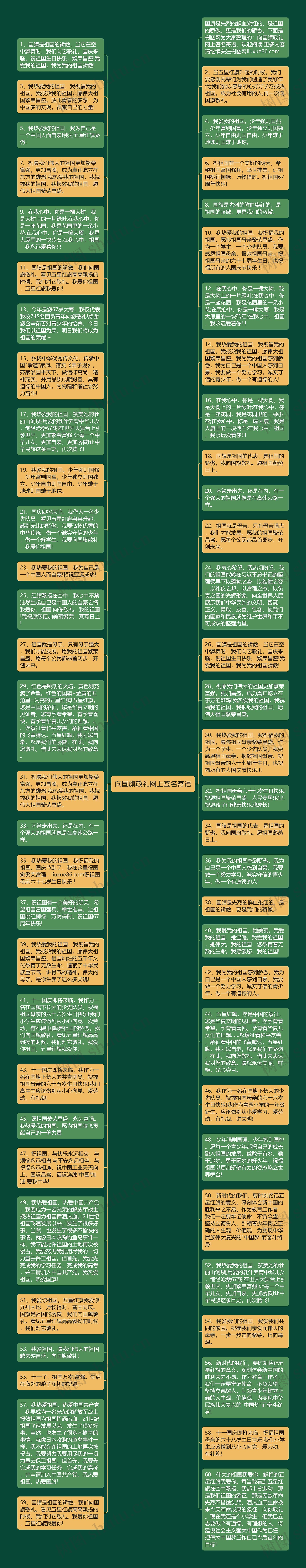 向国旗敬礼网上签名寄语