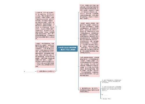 中考语文议论文阅读理解：兼济天下的人类情怀