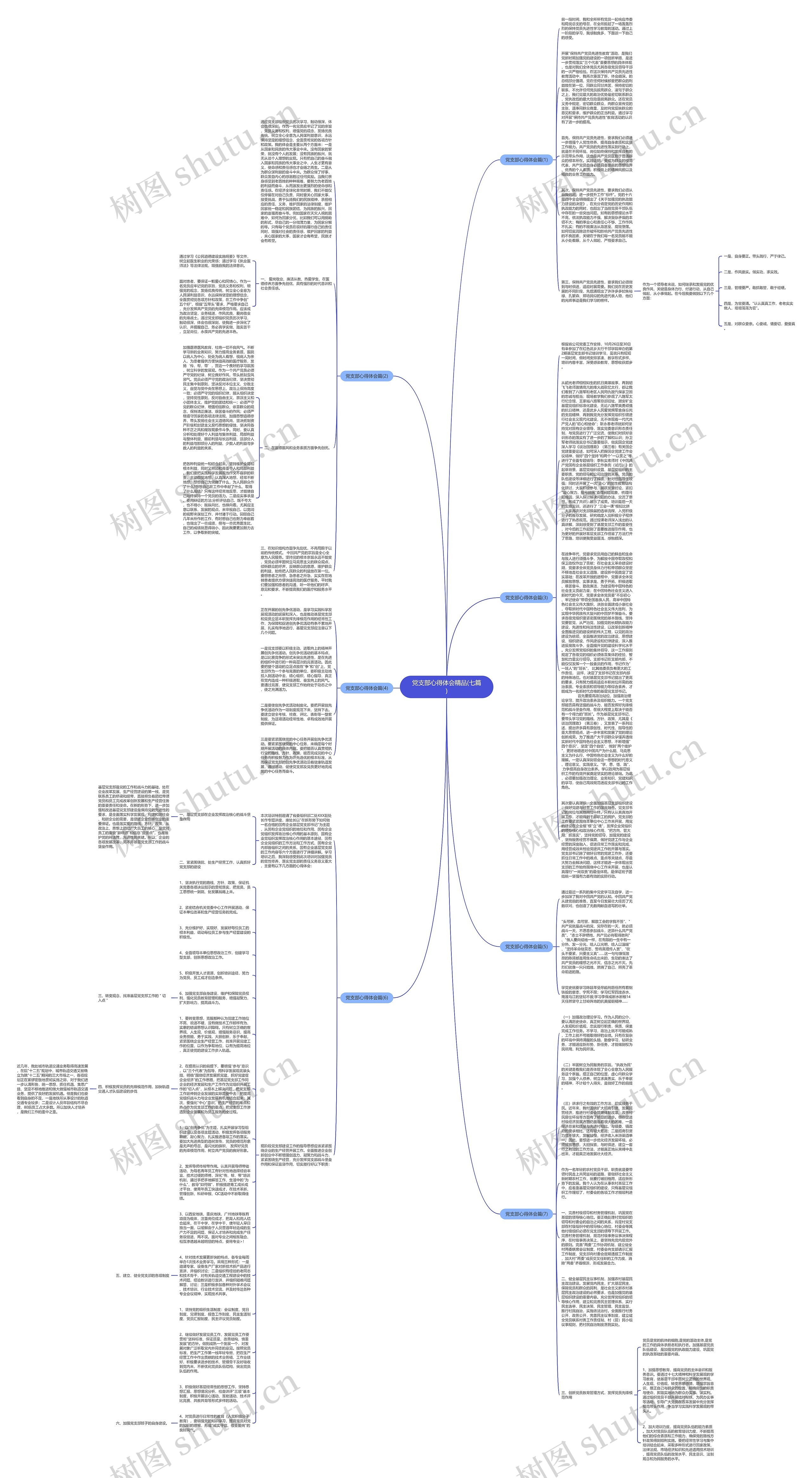 党支部心得体会精品(七篇)思维导图
