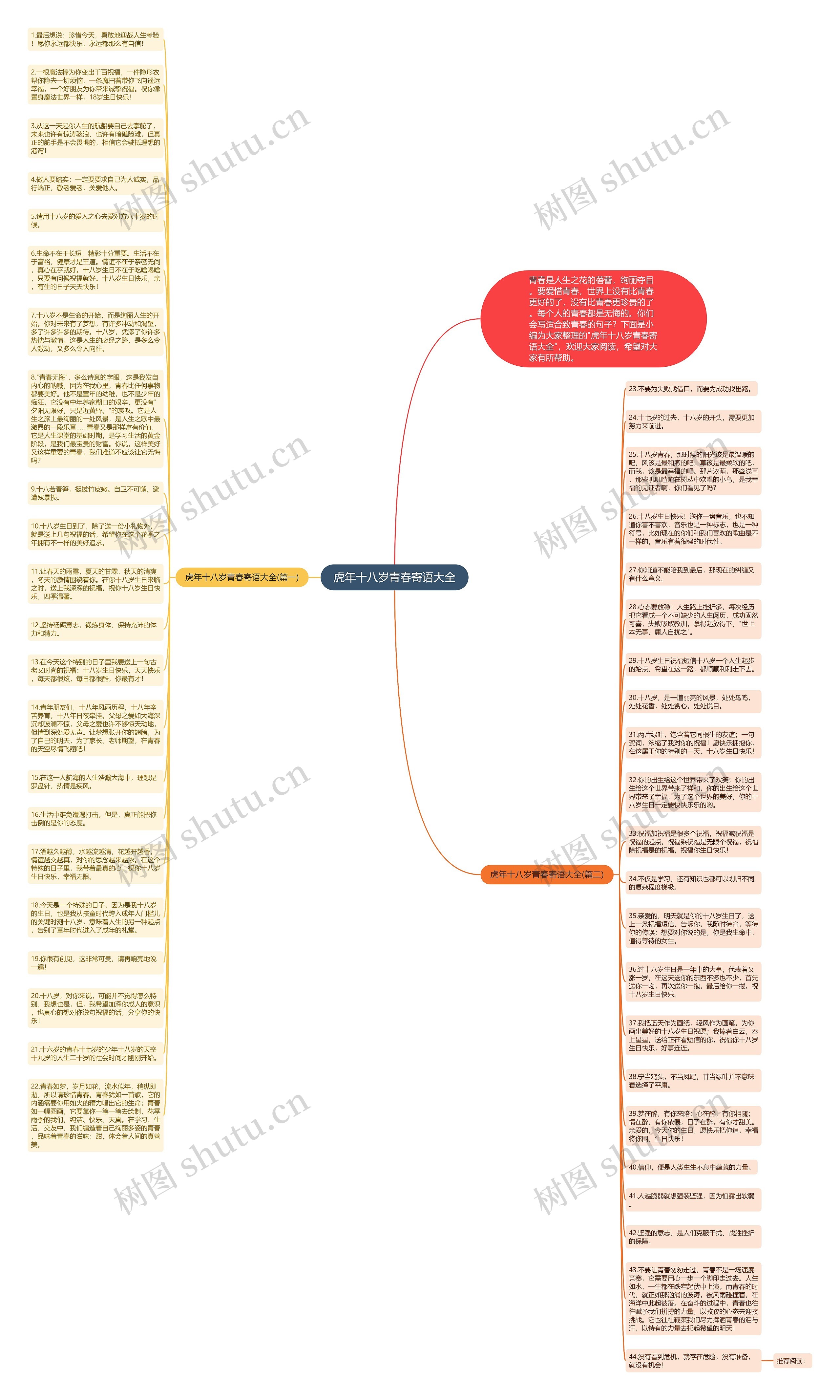 虎年十八岁青春寄语大全思维导图