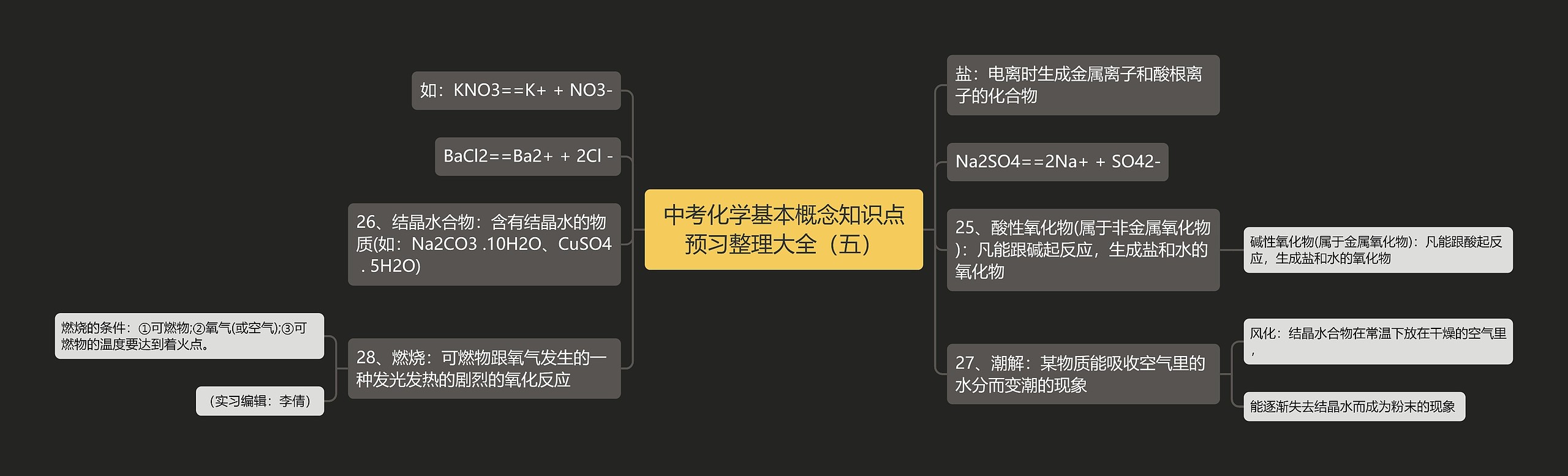 中考化学基本概念知识点预习整理大全（五）