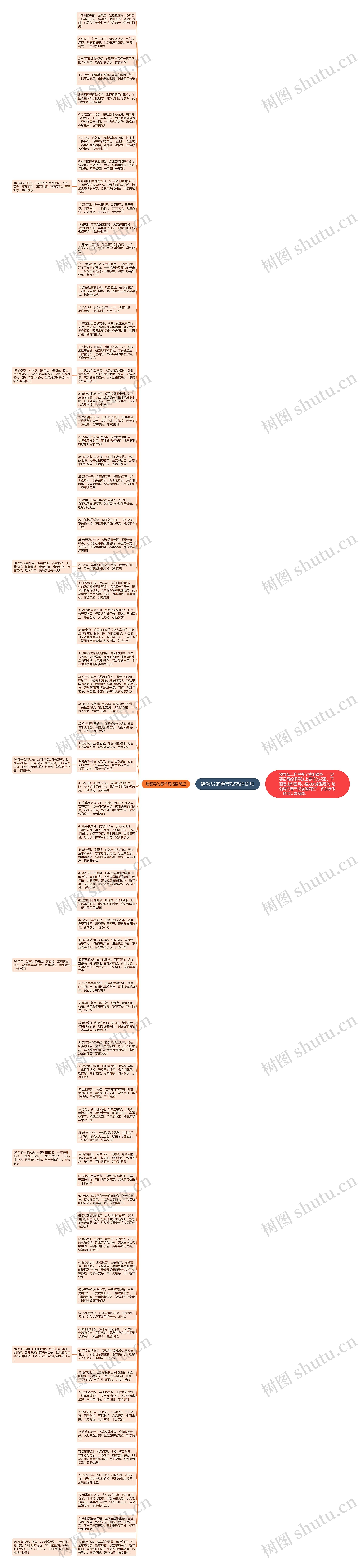 给领导的春节祝福语简短思维导图