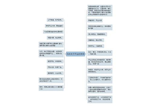 马年关于开业的贺词